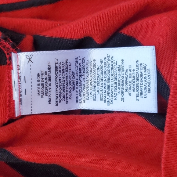 Polo Ralph Lauren Long Sleeve Hooded Pullover Polo Red Black Stripe Youth 6 - Picture 7 of 8